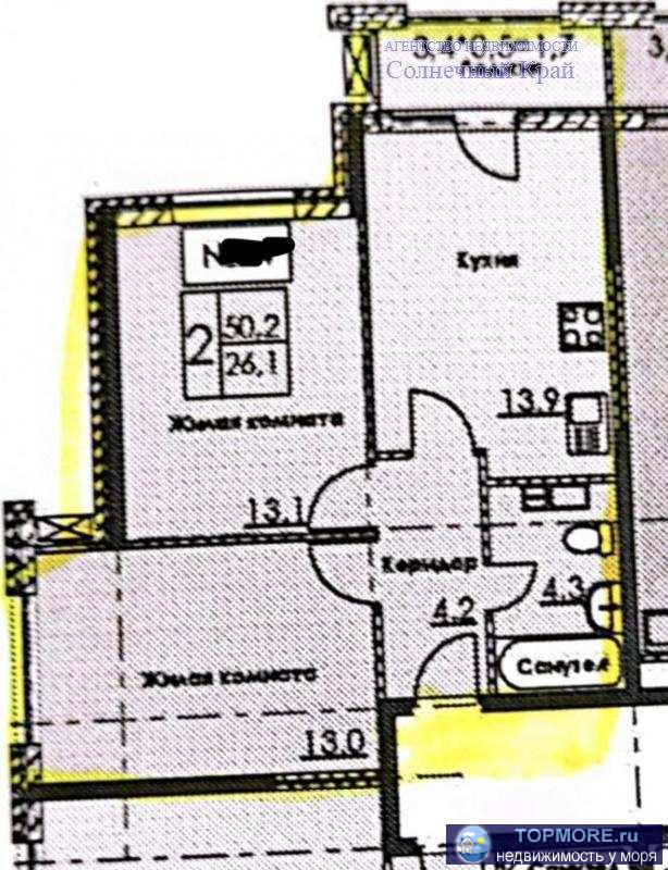 Продаётся 2-х комнатная квартира в новом ЖК 'Привилегия-2', 3/14 монолитного дома, 51 кв.м., лоджия из кухни. Дом... - 2