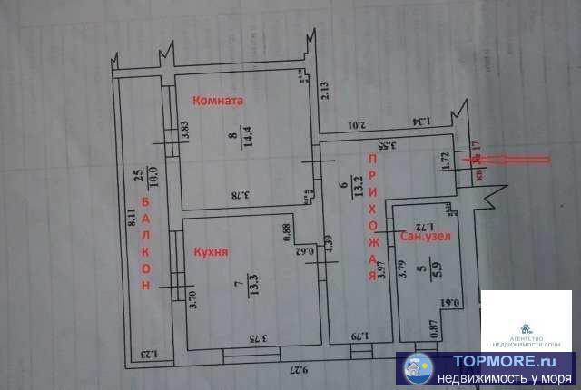 Продажа / Квартиры, Сочи, Яна улица, 6 700 000 р. Все самые интересные достопримечательности в шаговой доступности: Цирк, парк, санаторий «Золотой Колос», сад-музей...