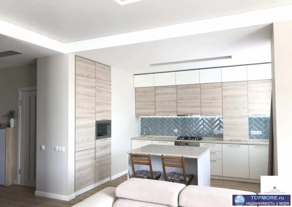 Уютная двухуровневая квартира с прямым видом на море в микрорайоне Новый Сочи. До моря 200 метров пешком. В квартире... - 1