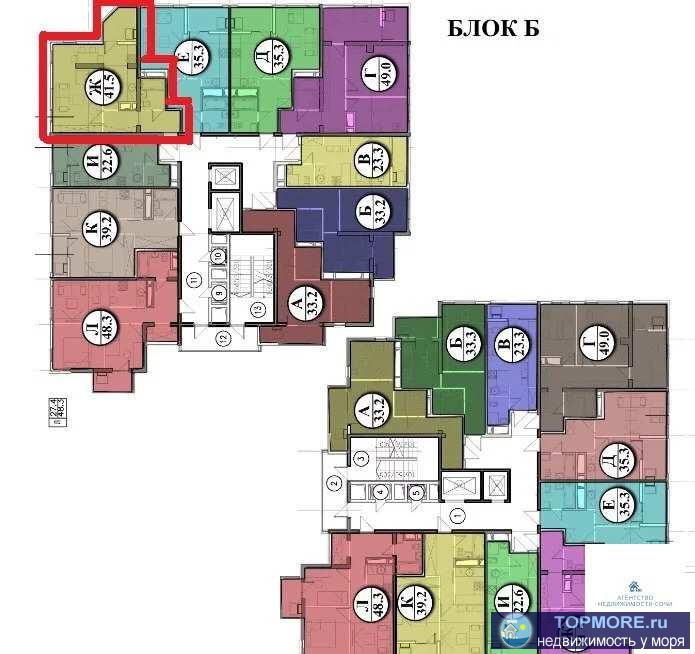 Продам свою квартиру. 4 этаж 2 жилой. 42,2 кв.м. Первый, второй этажи-парковка. Район с развитой инфраструктурой.... - 2