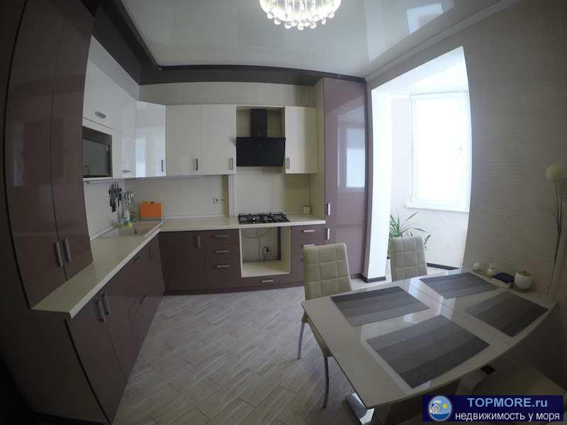 Квартира с новым отличным ремонтом, мебелью и бытовой техникой в новом жилом комплексе в Анапе     Этаж/этажей в... - 1