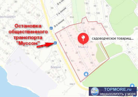  	 		 			 			 			Продается участок 8 сот, СТ "Маяк-2", Фиолент, первая линия, Гагаринский район.... - 2