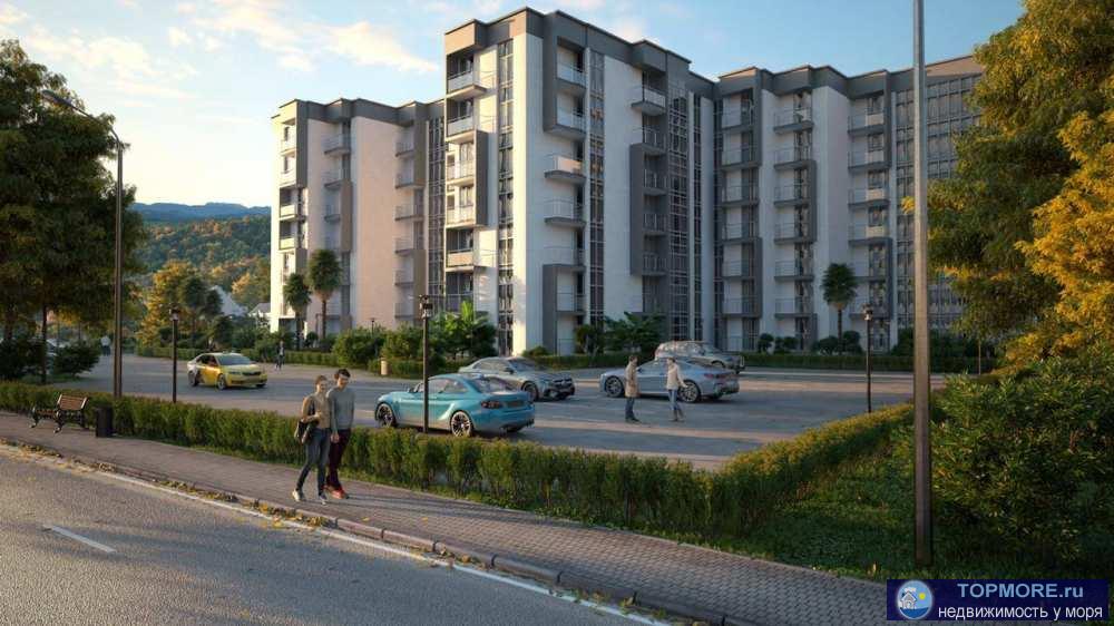 Продаю квартиру в новом комплексе в центре Дагомыса. Отлично планируется в одну отдельную комнату и кухню.  Дом... - 2