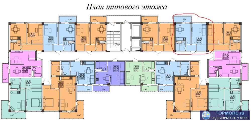 Продаю квартиру в районе Курортного проспекта г. Сочи. Современный жилой комплекс комфорт-класса. Детская площадка,... - 1