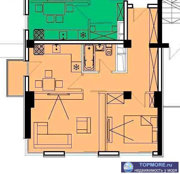 Квартира с видом на море, в микрорайоне Приморье!Жилой комплекс строятся по 214 фз, выгодное инвестирование, продажа...