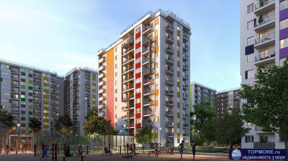 Светлая студия свободной планировки, в строящемся комплексе, расположенная в курортном городе Сочи рядом с... - 1