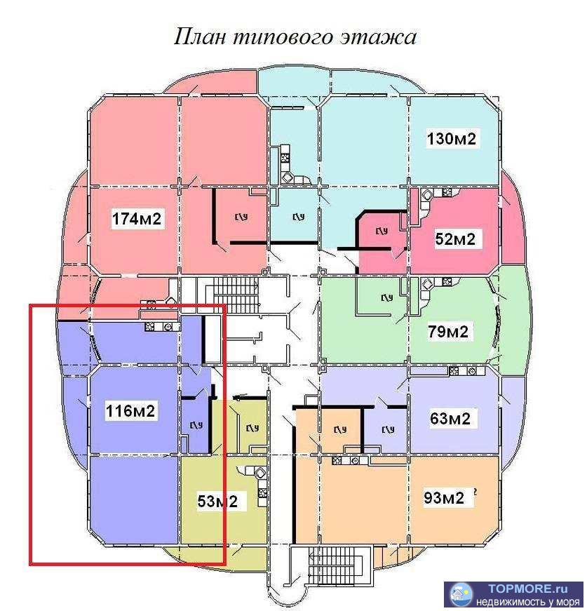 Продается 3х комнатная квартира в самом центре города в доме бизнес-класса. Тихое место. До Морпорта и моря 5 минут... - 2
