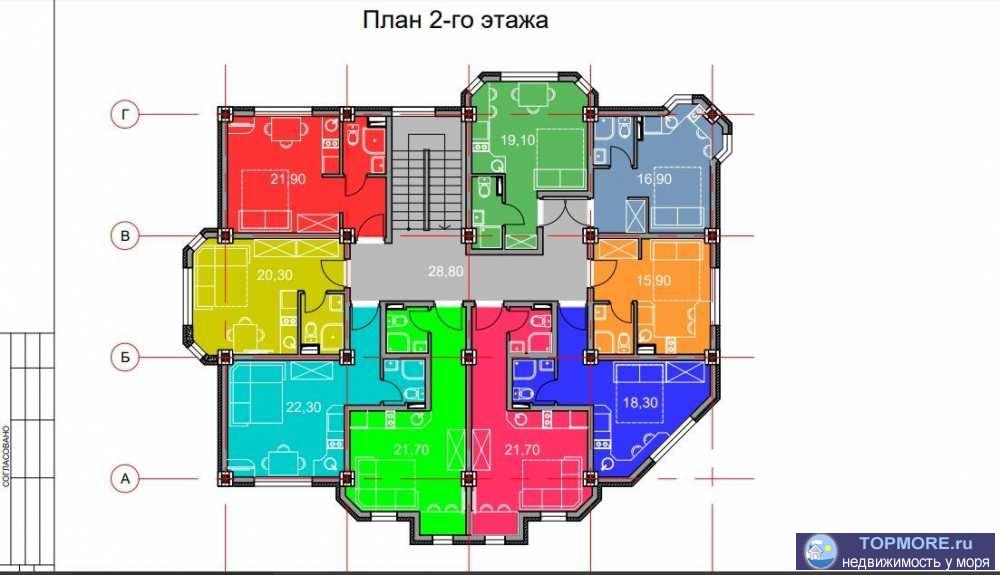 Продается квартира в жк Арт на улице Пирогова.Рядом море, магазины, рынки, школа, садик, церковь все что нужно для... - 1