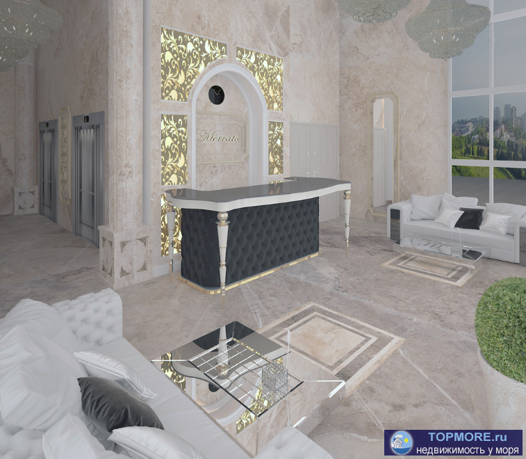 Продаю квартиру с шикарным видом на море в комплексе премиум класса!Квартира со свободной планировкой, 3 окна и 2... - 1