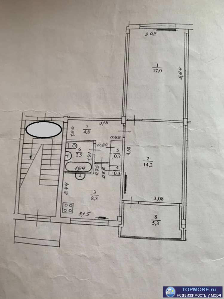 Продаю квартиру в Центральном районе Города Сочи. Около дома в 3-х минутах магазины, рынок, маг.Пятерочка , почта,... - 2