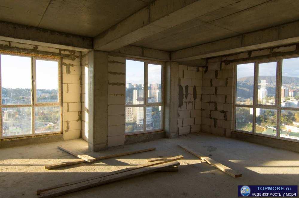 Квартира в сданном новом доме, свободная планировка, планируется в 3х комнатную квартиру, балкон, вид на море, горы,... - 2