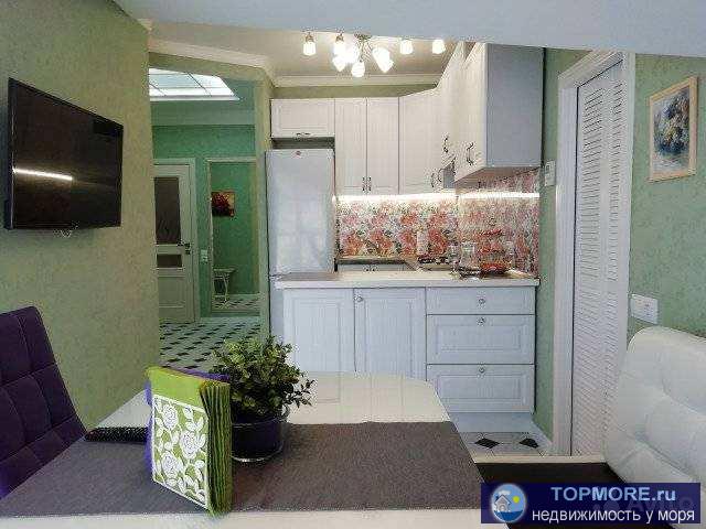 Меблированная 1-комнатная квартира - студия. Комфортное проживание 1-4 чел. Общая площадь 44 кв.м. Прованс, Лофт....