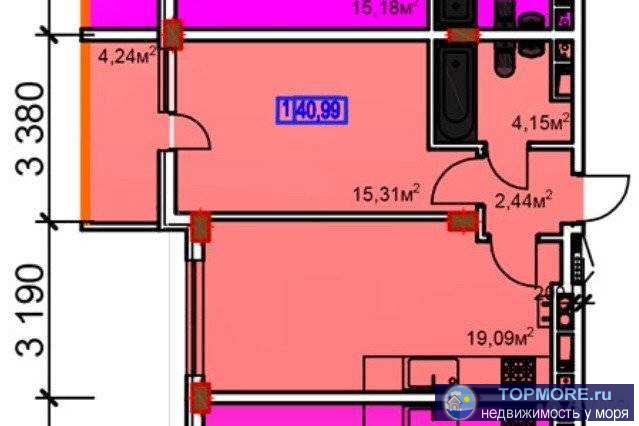 Продам 1-но комнатную квартиру в жк Созвездие 2.  Общая площадь квартиры 41 кв метр плюс балкон 4.5 кв.м. 6/7...