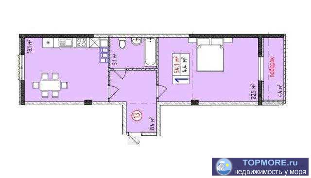 Продаётся квартира от агенства. В санаторно-курортной зоне, в жк «Прованс». Квартира с большой просторной...