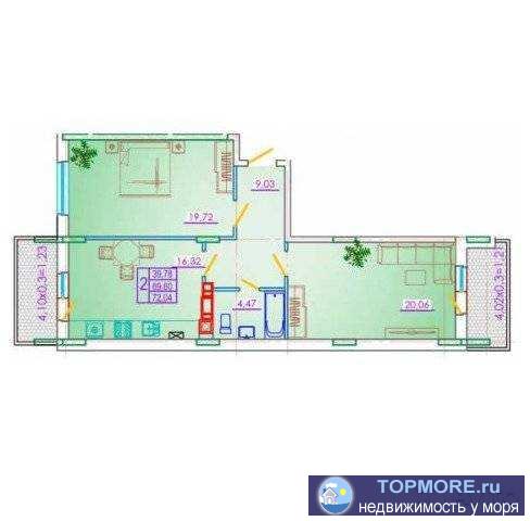 Продам квартиру в хорошем районе города с автономны  отоплением в черновой отделки. Первый этаж, но очень высокий...