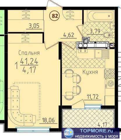 Продается 1 к.кв. в жк Горизонт. Дом сдан в эксплуатацию, документы готовы к сделке. В квартире ао. Просторный балкон...