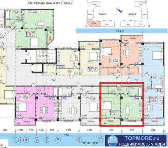 Продажа / Квартиры, Геленджик, Верхняя улица, 3 600 000 р. Прямой вид на море, Квартира от агенства. Последняя квартира с прямым видом на море, жк прованс, ул. Верхняя. Номер...
