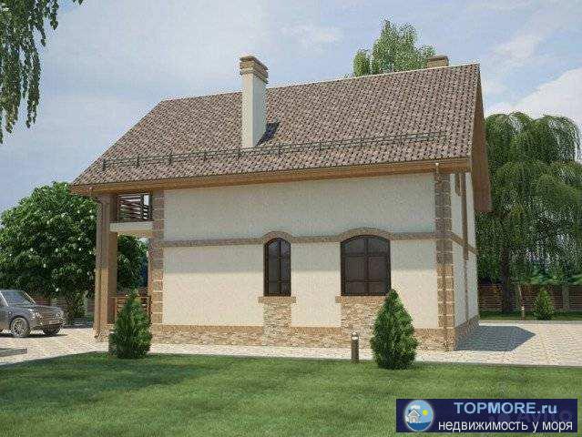 Уютный двухэтажный дом в районе курорта Геленджик. Светлый и теплый. Фундамент, стены блок, утеплитель и... - 1