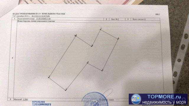 Продажа / Земельные участки, Геленджик, улица Мира, 3 200 000 р. на участке строений нет. Коммуникации: свет, вода, газ по меже. Кадастровый номер 23:40:0504013:48, площадь участка... - 1