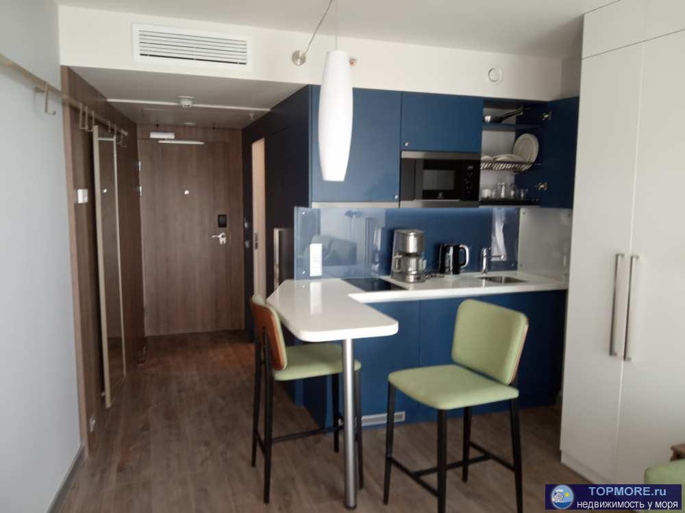 Продаю квартиру-студию в апартаментном комплексе, бизнес класса. На территории комплекса ландшафтный дизайн. детская...