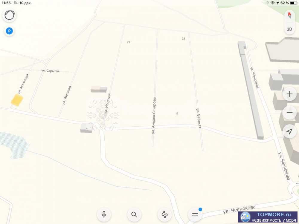 Продам участок ИЖС 6 соток, р-н Челноки,  ул. Акъманай 1, г. Феодосия Участок ровный. Коммуникации рядом. Развитая...