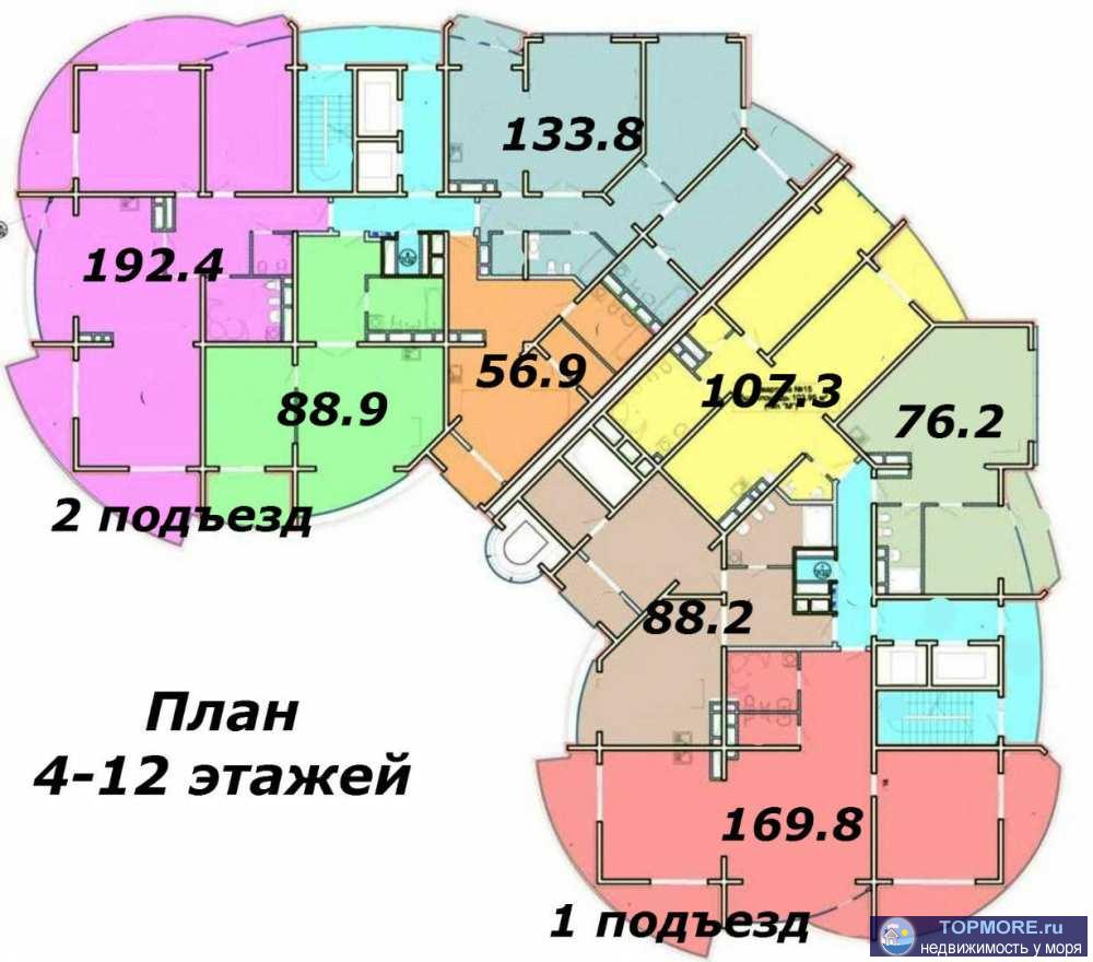 Продаётся элитная квартира в Жк Морской Дворец-роскошном и элитном 16-ти этажном многоквартирном доме. Общая площадь... - 2