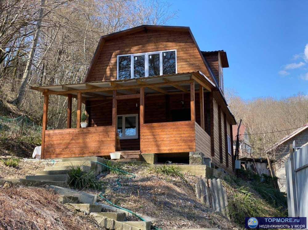 Дом 100м2 из бруса. 2 этажа. 1-й этаж: кухня, спальня, с/у. 2-й этаж: под отделку. Большая веранда. З/у 4 сотки. В... - 1