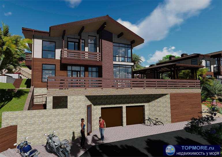 Строящийся коттеджный поселок бизнес-класса, состоящий из 65 коттеджей. Отделка фасадов травертином (натуральный...