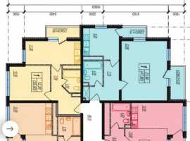 Планировка выделена голубым цветом!Обьект построен по фз 214!