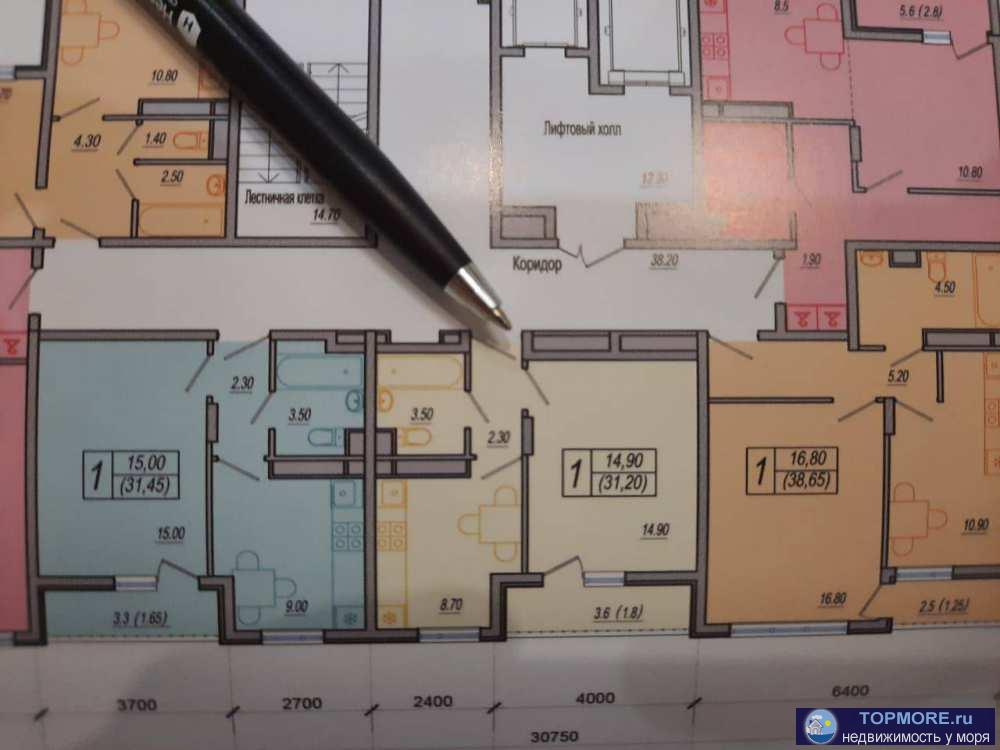 Купите выгодно 1-комнатную квартиру 31,2 м2 в комплексе комфорт-класса. Корпус Лимон, хороший вид на горы и... - 2