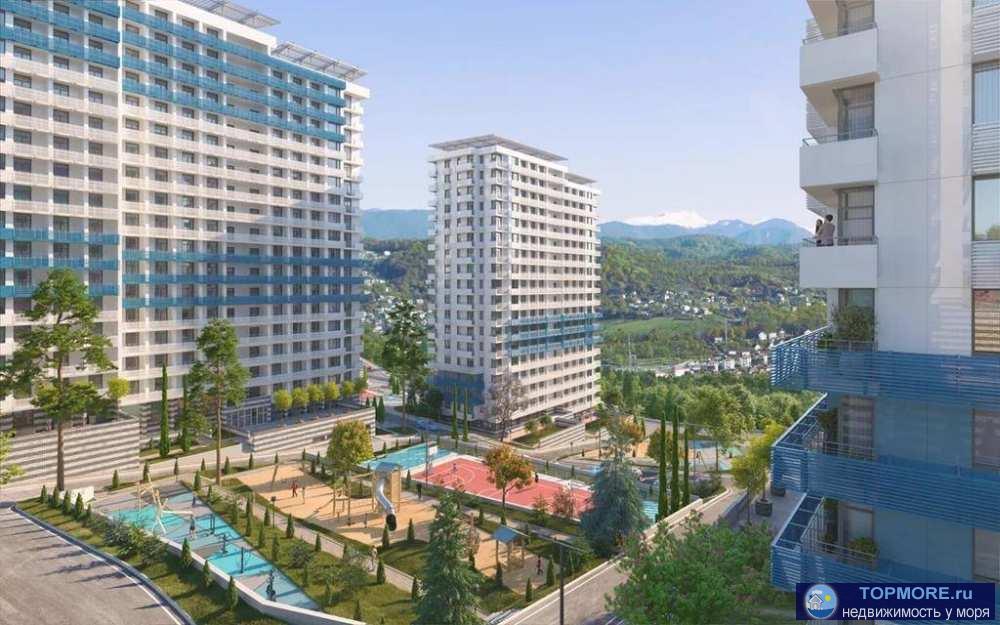 Продается двухкомнатная квартира в строящемся жилом комплексе бизнес-класса в микрорайоне Бытха г. Сочи. Второй этаж,...