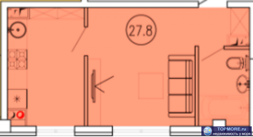 Продам квартиру площадью 27.8 м2 свободной планировки в черновой отделке.Коммуникации центральные.Газа нет.Наличие...