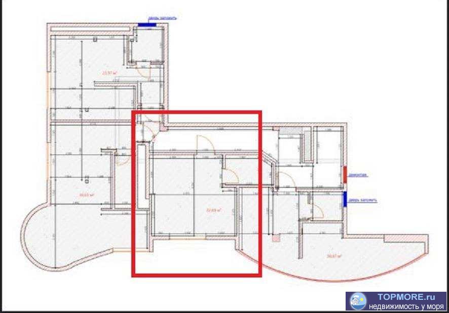 Продается квартира в центре Дагомыса площадью 23,5 кв. м. дом построен в 2013 году. Светлая, уютная студия на 7 этаже... - 1