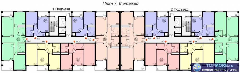 8-этажный жилой комплекс бизнес-класса, расположенный в микрорайоне Макаренко. Высокая стадия готовности! Вся... - 1