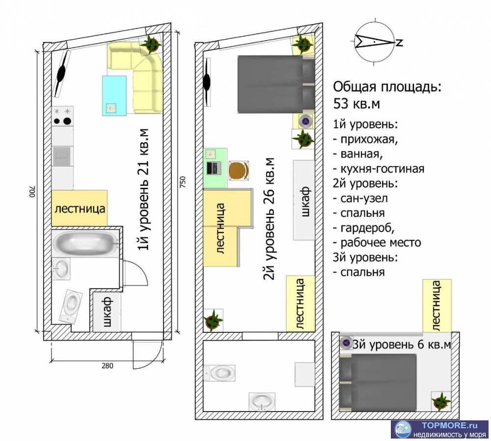 Двухуровневая квартира с дорогим дизайнерским ремонтом и шикарным панорамным видом. не фейк! Описание и фото... - 1