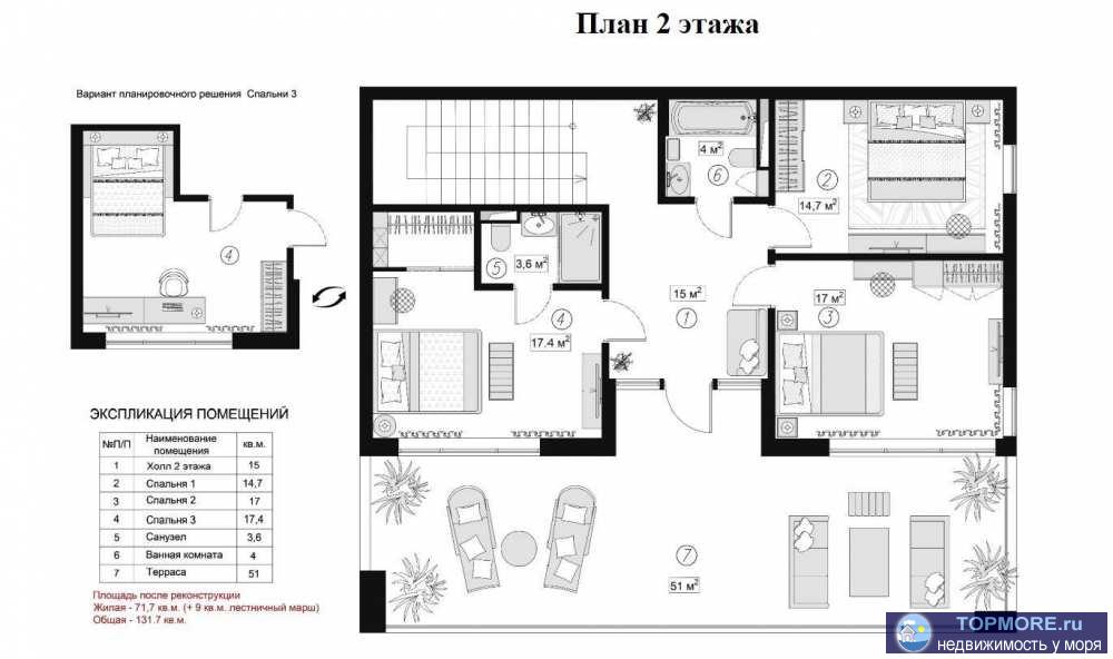Предлагаем к продаже двухэтажный дом с ремонтом (без сантехники), в авторском стиле, построенного по технологии лстк,... - 1