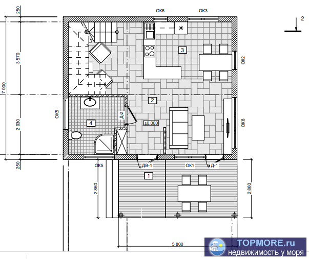             Дом в районе Хоста, с шикарным видом на море.Продается новый, 2х этажный дом. Заполнение: монолитный...