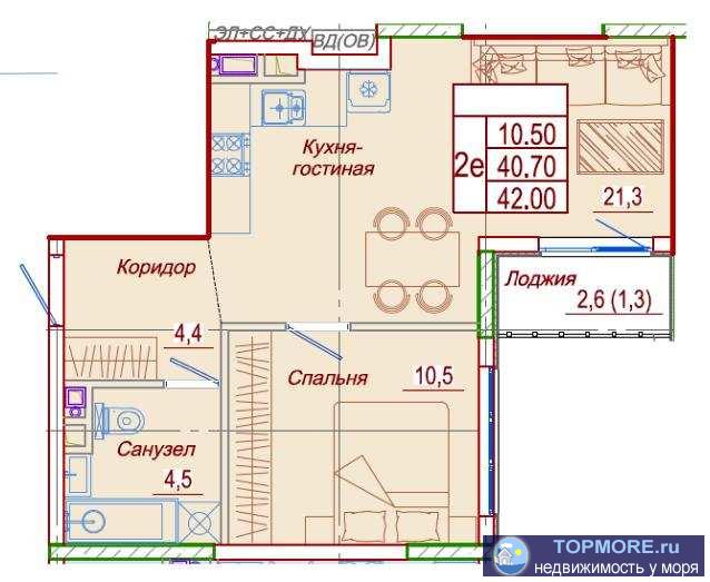 К продаже предлагается  Евро-двухкомнатная квартира с евро-ремонтом в новом строящимся ЖК.  Жилой комплекс расположен... - 1