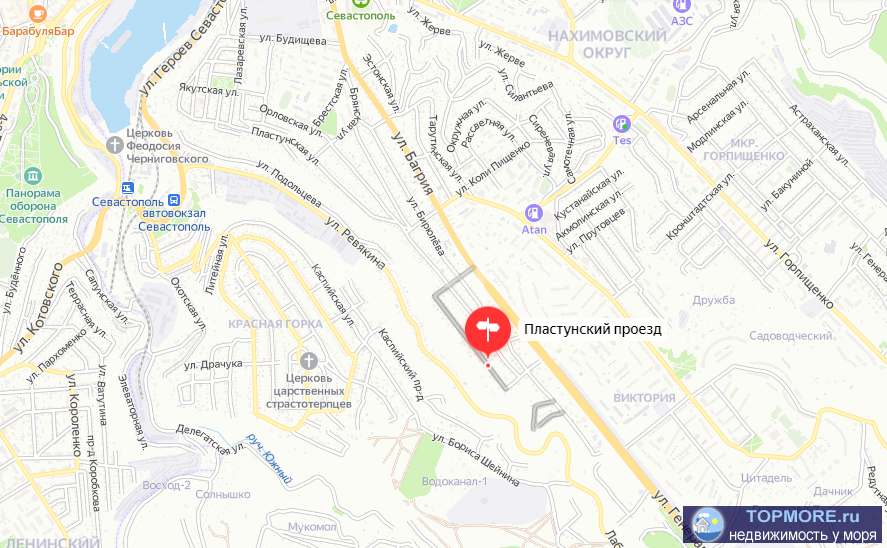 Продается большой видовой участок на склоне 10 соток ул.проезд Пластунский в Нахимовском районе. Участок на склоне,... - 2