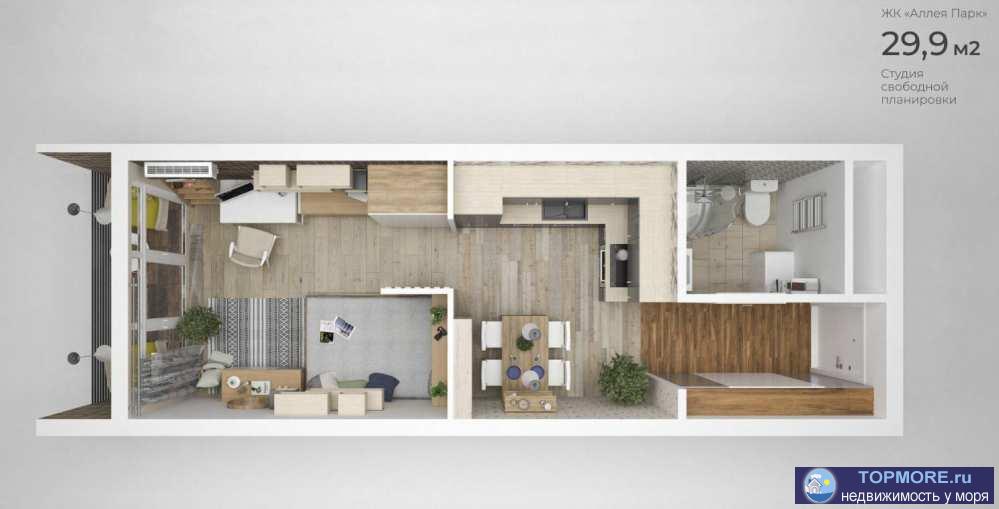 Лот № 158507.   жк аллея паркСрочное предложение   29,9 м23 корпусВид на лес ✅ Без обременений! ✅ Лазаревский район... - 1