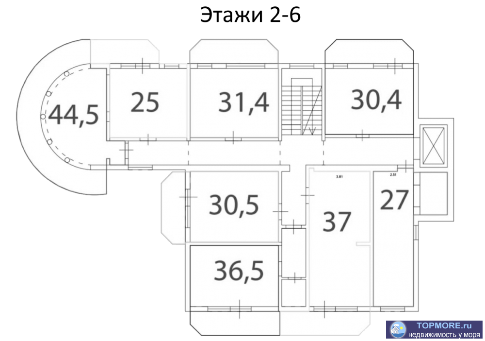 Лот № 157223. ак Морской Берег от агенства.  Ипотека росбанк, сбербанк.  Ул.Багратиона 2.  Сдан в эксплуатацию.... - 1