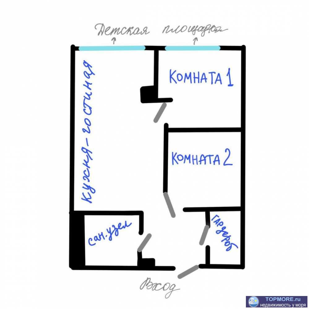 Лот № 159674. Продаю 2-комнатную квартиру  в Сочи, центральный район Раздольное с ремонтом и всей необходимой... - 1