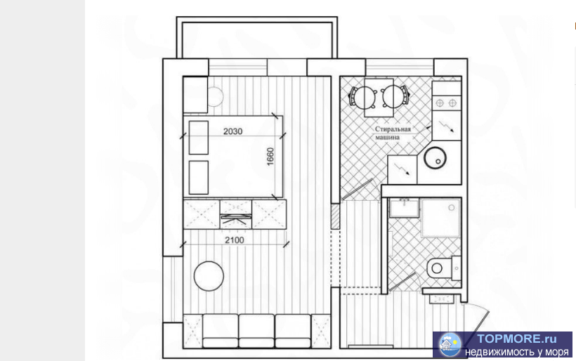 Продается отличная студия в новом жилом комплексе в Адлере, пгт Сириус! Общая площадь -&nbsp;27 кв.м. Все... - 2