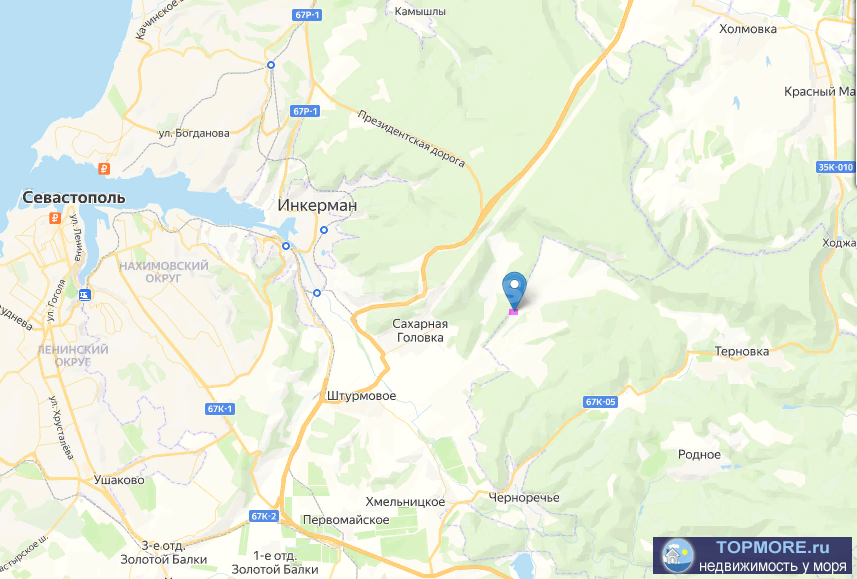 Видовой земельный участок с кадастровым номером 91:01:019001:245 находится в   Балаклавском районе, за границами... - 1