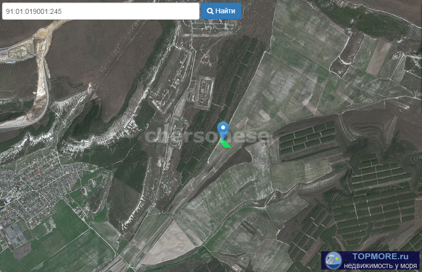 Видовой земельный участок с кадастровым номером 91:01:019001:245 находится в   Балаклавском районе, за границами... - 2