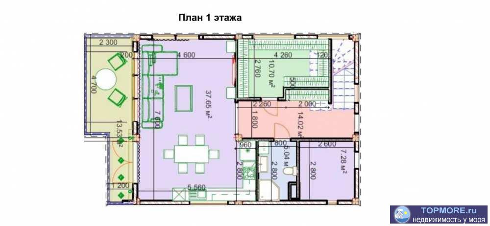 Продается 2-этажный дом в центральном районе города Сочи - ксм. Общая площадь - 240,5 кв.м.  Коттеджный поселок кп... - 1