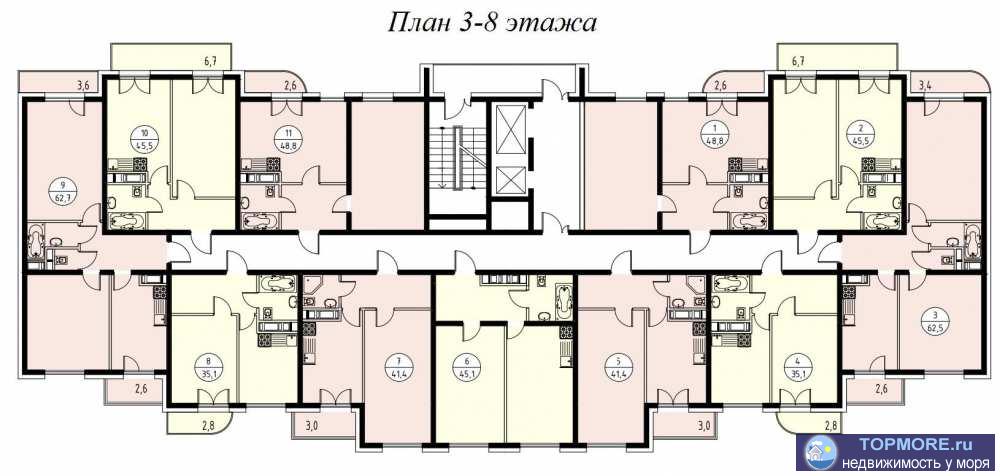 Лот № 162797. Срочная продажа квартиры в Сочи, центр в жк Альпийский квартал!  Квартира площадью 45,4 м2 в черновой... - 1