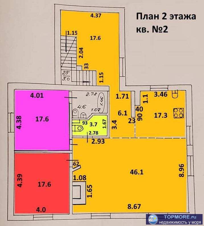 Лот № 163380. Продается квартира на 2-м этаже! Занимает весь этаж. Площадь - 131 м2, с ремонтом, мебелью и бытовой... - 1