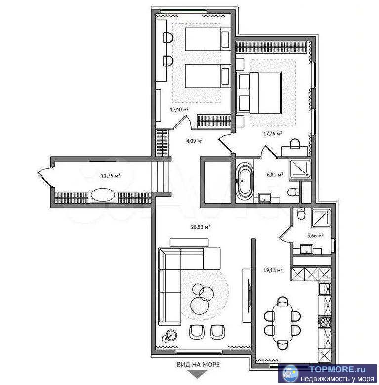Лот № 166488. Предлагается 2 квартиры с одним общим входом(просторный коридор), общей площадью 109,2 м2 в жилом... - 2