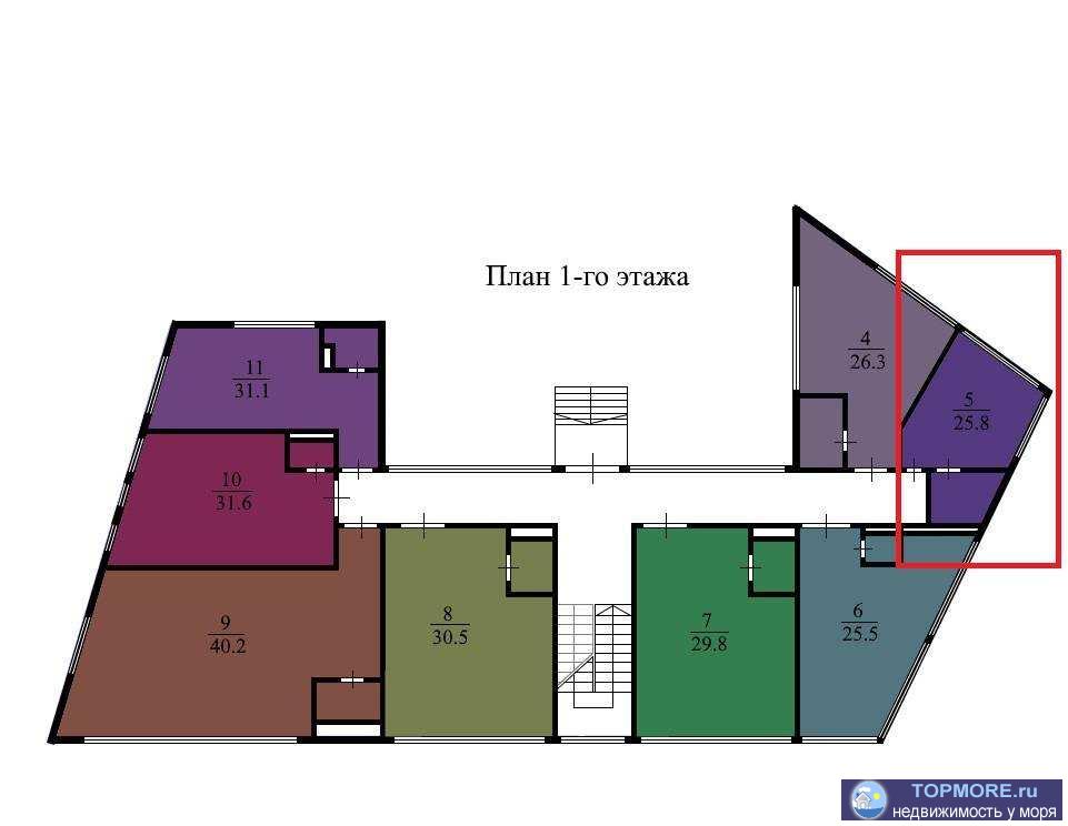 Лот № 166609. Продам апартаменты в Сочи, район Мамайка в клубном доме, находящемся в 700 метрах от моря, набережной... - 1